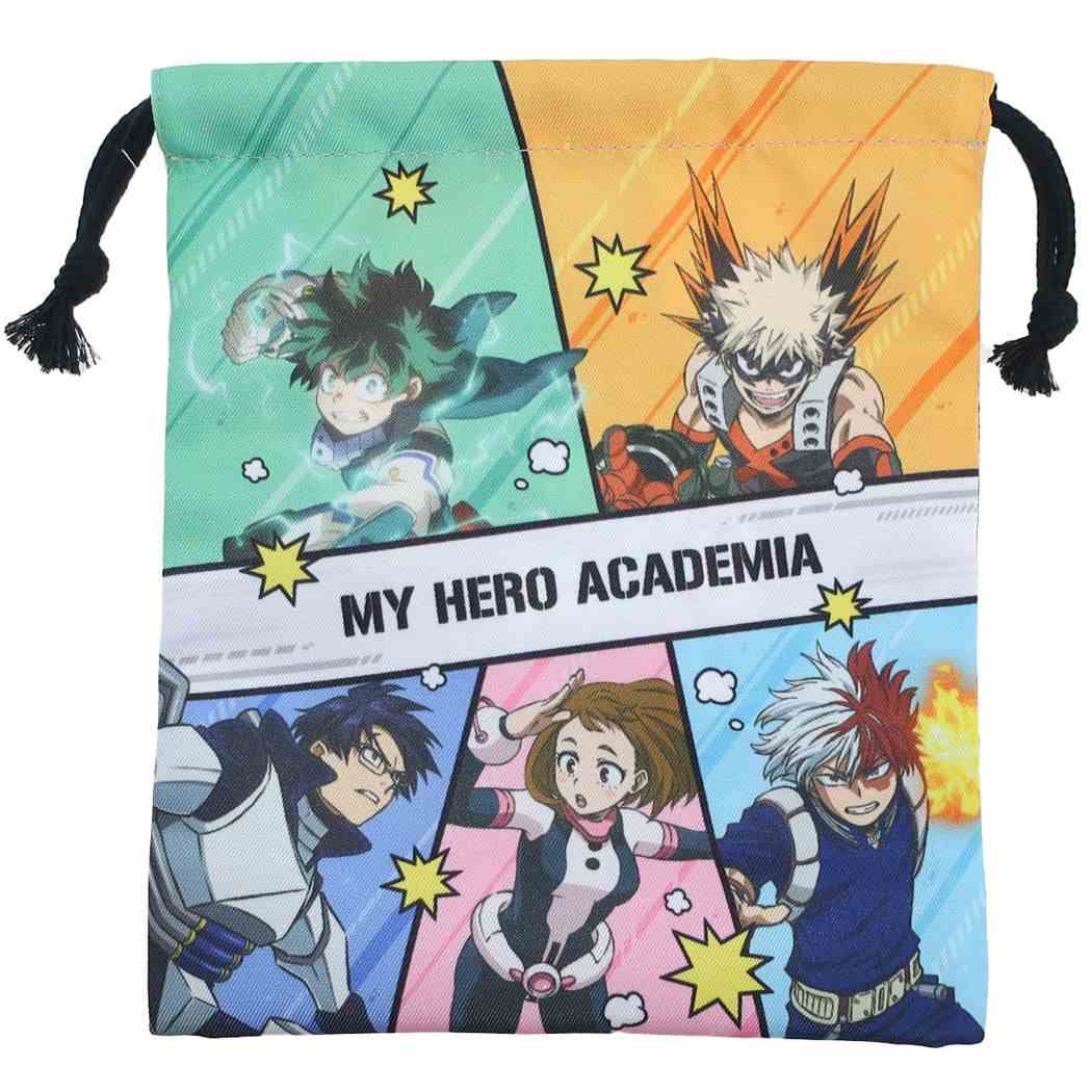 僕のヒーローアカデミア 少年ジャンプ アニメキャラクター 巾着袋 マチ付き巾着 きんちゃくポーチ