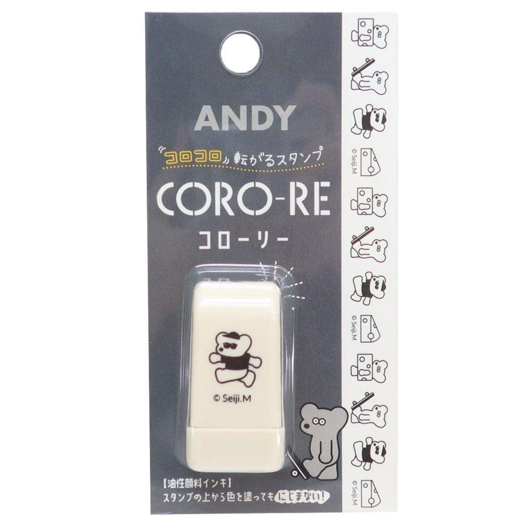 はんこ ねずみのANDY CORO-RE コローリー 転がるスタンプ アンディ ネイビー デコレーション 手帳デコ