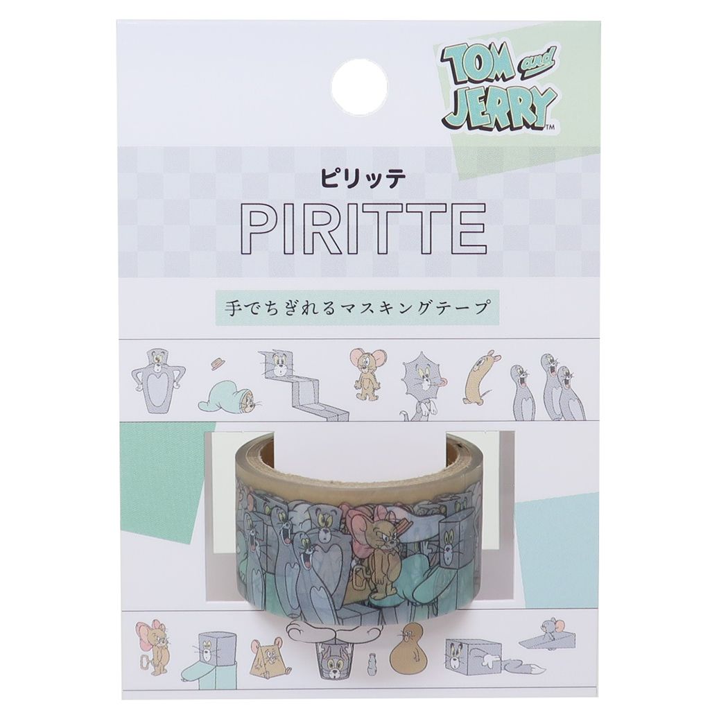 トムとジェリー グッズ マスキングテープ ワーナーブラザース キャラクター PIRITTE ピリッテ 手でちぎれる20mmマステ