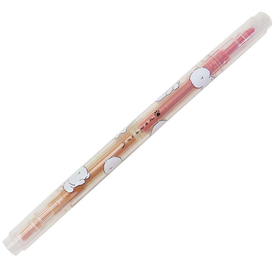カラーマーカー 2色カラーペン YURUWANイエロー×ピンク 新入学 カミオジャパン