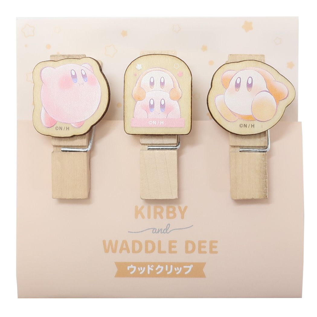 星のカービィ キャラクター クリップ ウッドクリップ3個セット カービィ&ワドルディ