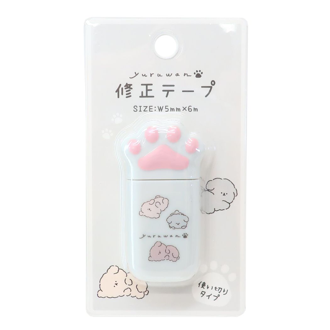 修正テープ YURUWAN 肉球修正テープ トイプーちらし カミオジャパン