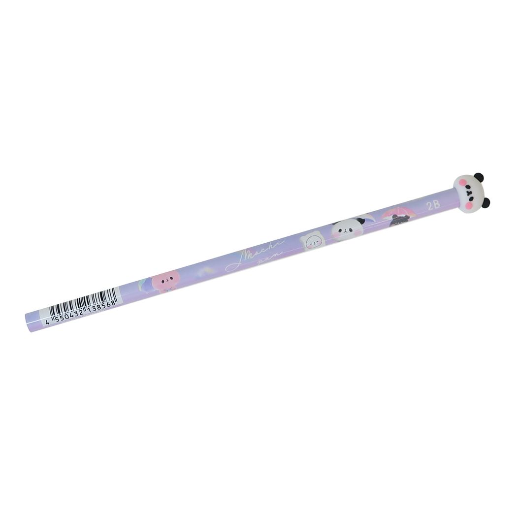 もちもちぱんだ 鉛筆 ラバーマスコット付鉛筆2B 雨の日 カミオジャパン