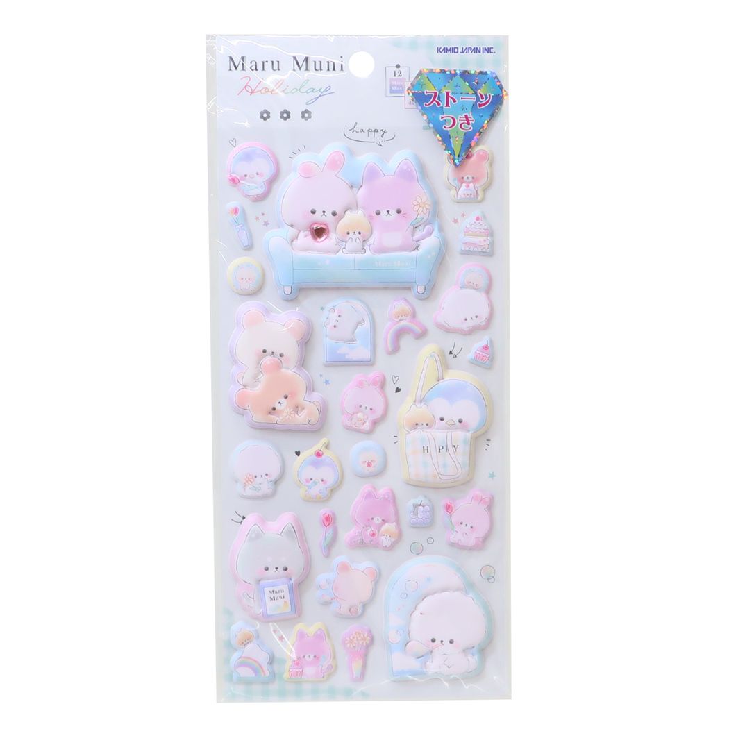 シールシート スーパーもっちりシール MARU MUNI HOLIDAY カミオジャパン