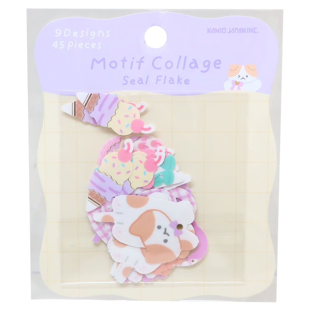 フレークシール MOTIF COLLAGEシールフレーク ネコ カミオジャパン