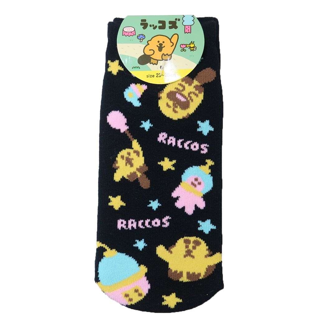 レディースソックス ラッコズ キャラクターソックス 宇宙 たかだべあ カミオジャパン
