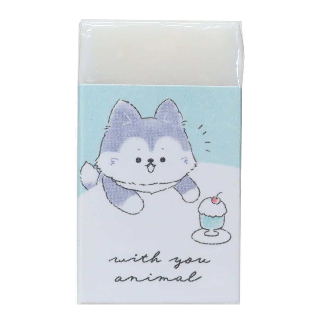消しゴム WITH YOU ANIMAL まとまるくん オオカミ 新学期準備文具