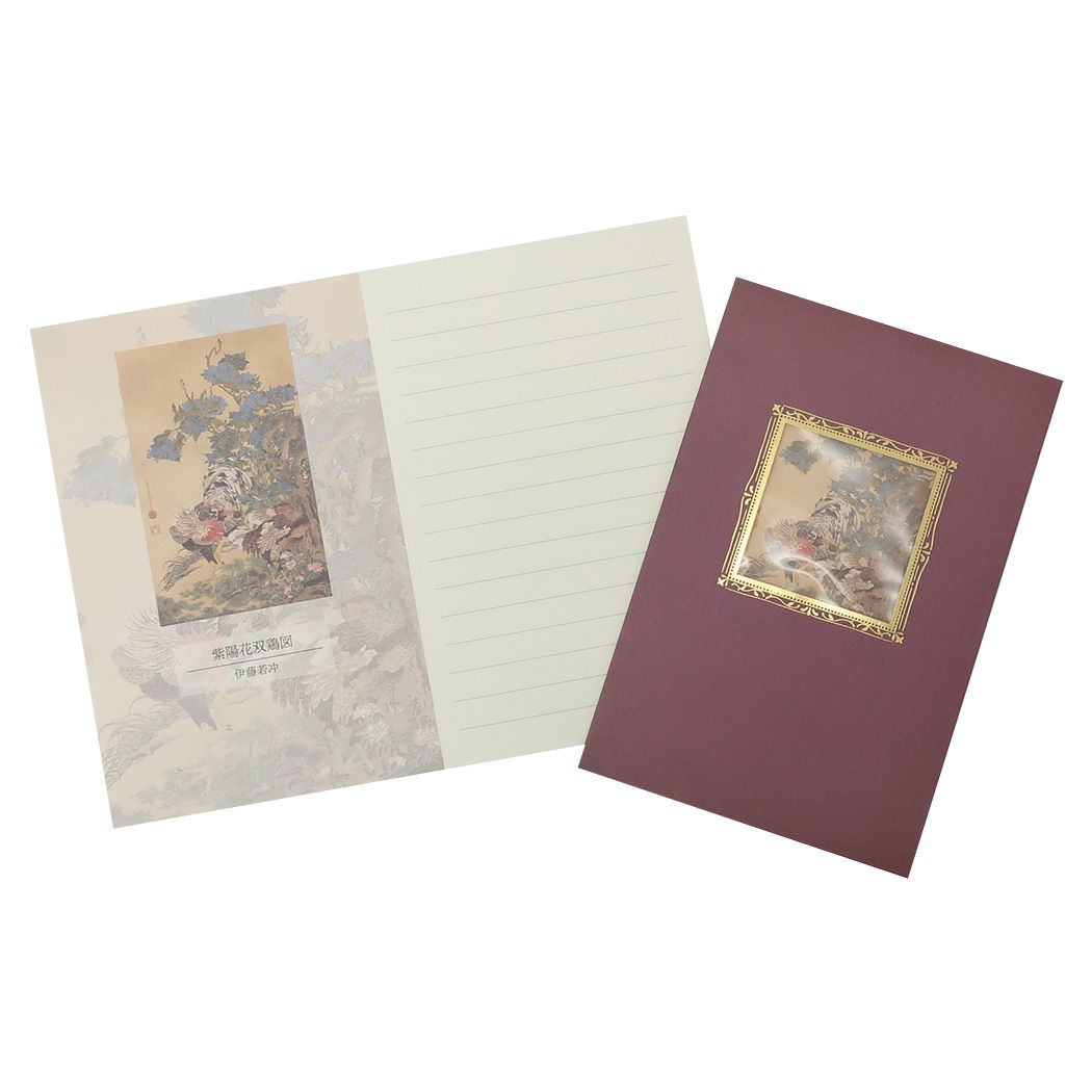 レターセット MUSEUM LETTER 紫陽花双鶏図