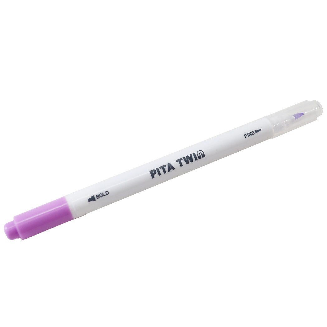 カラーペン グッズ PITA TWIN マグネット付き ツインペン ソフトパープル 全12色 プレゼント 男の子 女の子 ギフト