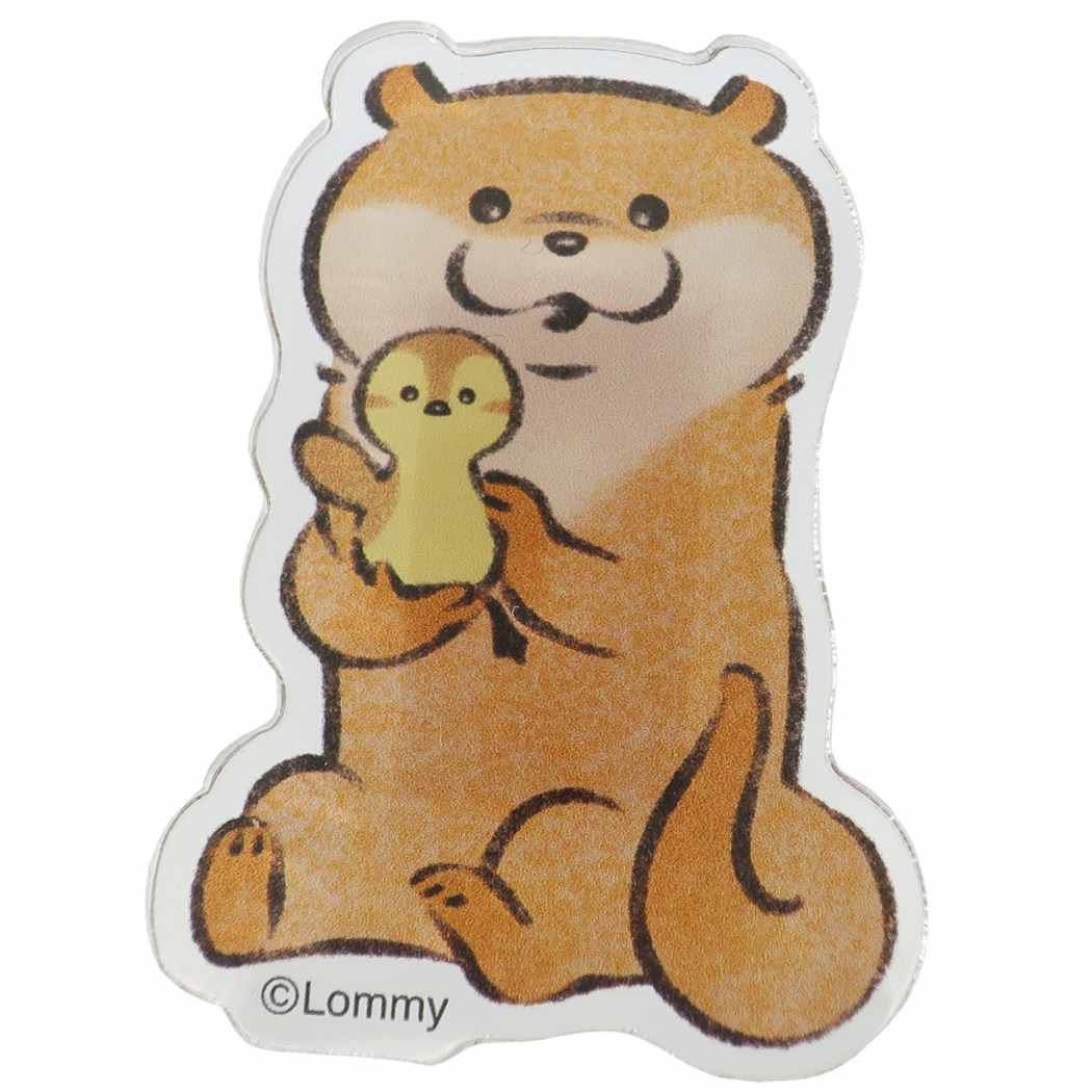 可愛い嘘のカワウソ LINEクリエイターズ キャラクター クリップ ダイカット アクリルクリップ ピンク カミオジャパン プレゼント