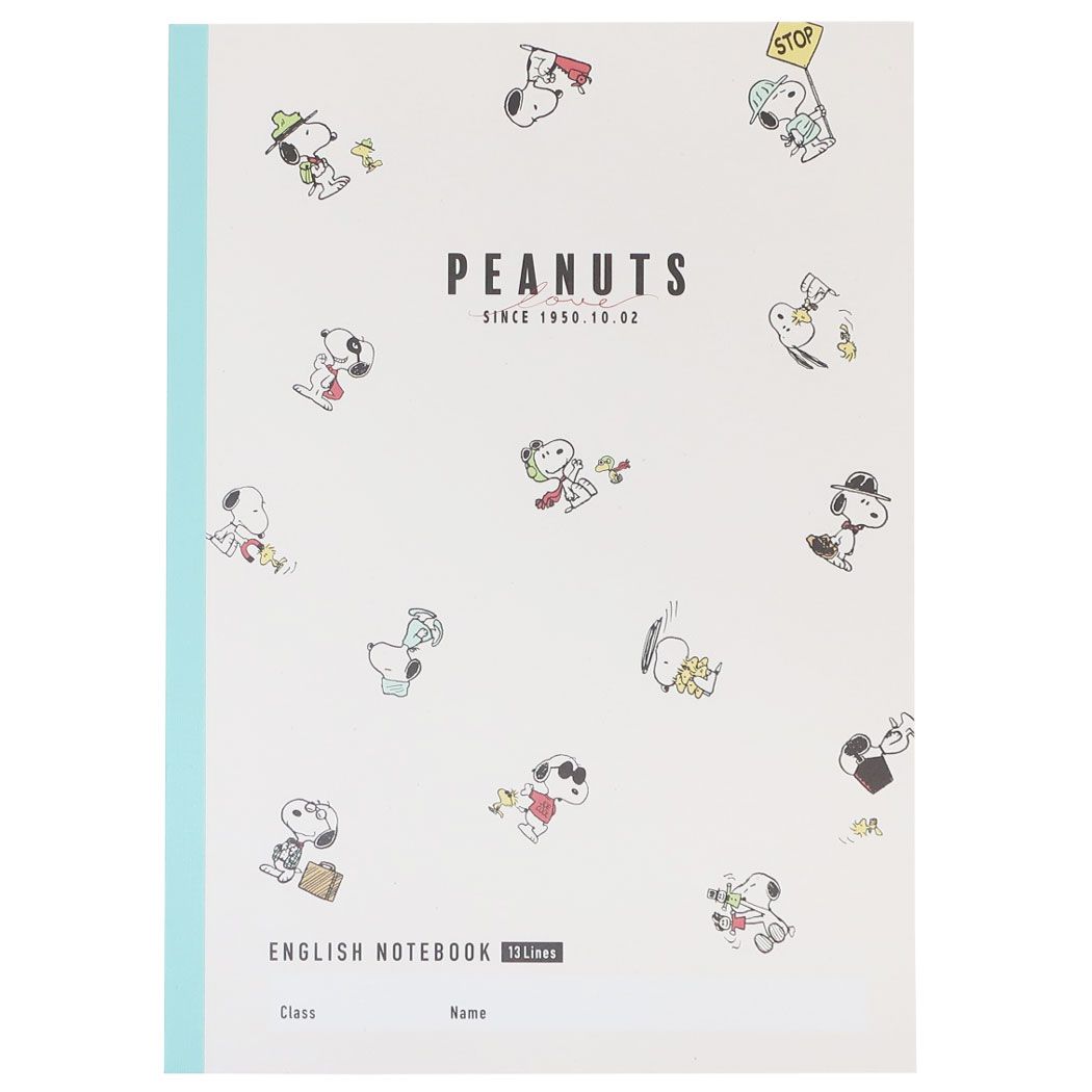 スヌーピー B5英習帳13段 英語ノート チラシ 新入学 ピーナッツ キャラクター プレゼント 男の子 女の子 ギフト