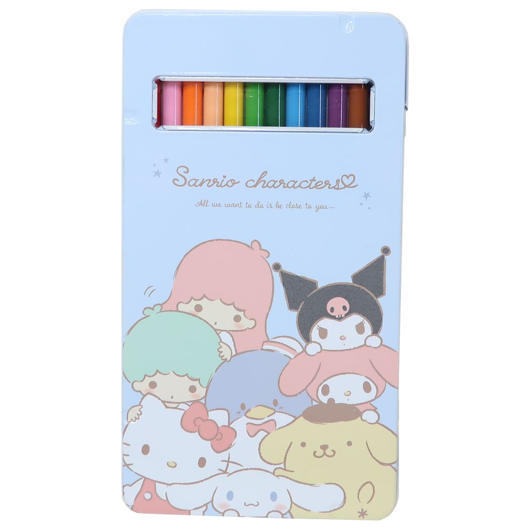 缶ケース入り12色いろえんぴつ サンリオキャラクターズ 色鉛筆 サンリオ カミオジャパン 新入学