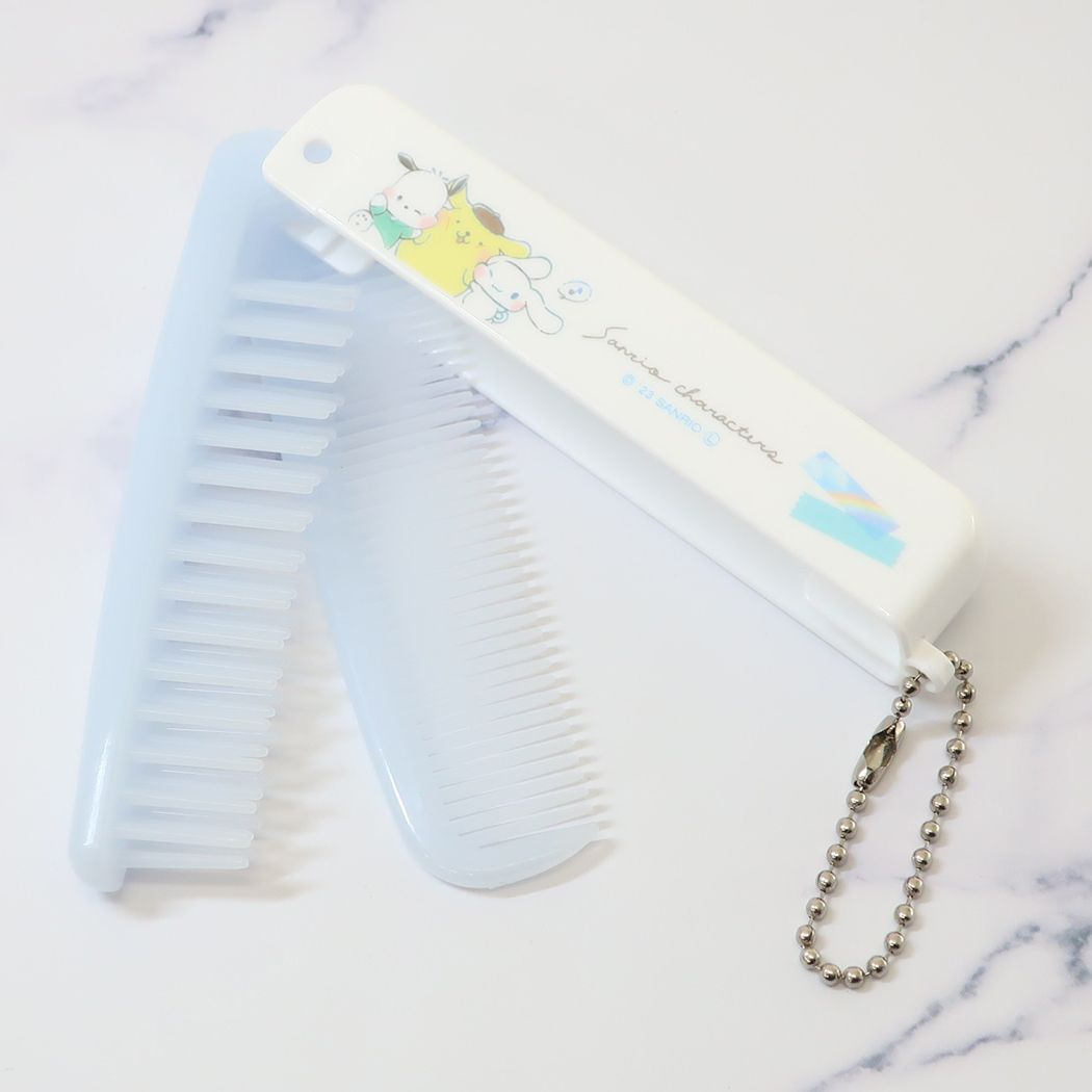 折りたたみブラシ&コーム サンリオキャラクターズ ヘアブラシ サンリオ カミオジャパン HAPPY SEA