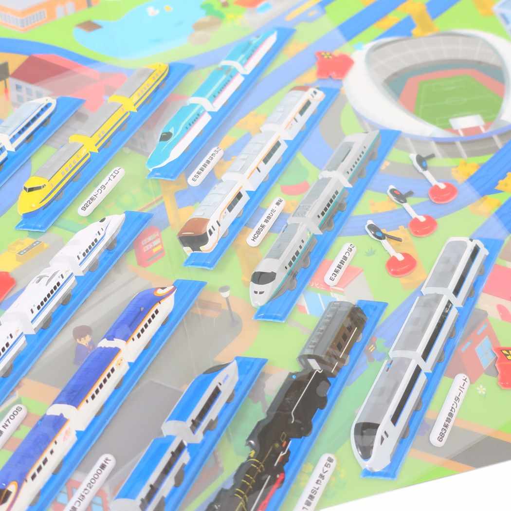 プラレール キャラクター ジオラマステッカー おでかけHELLOシール 自然 鉄道