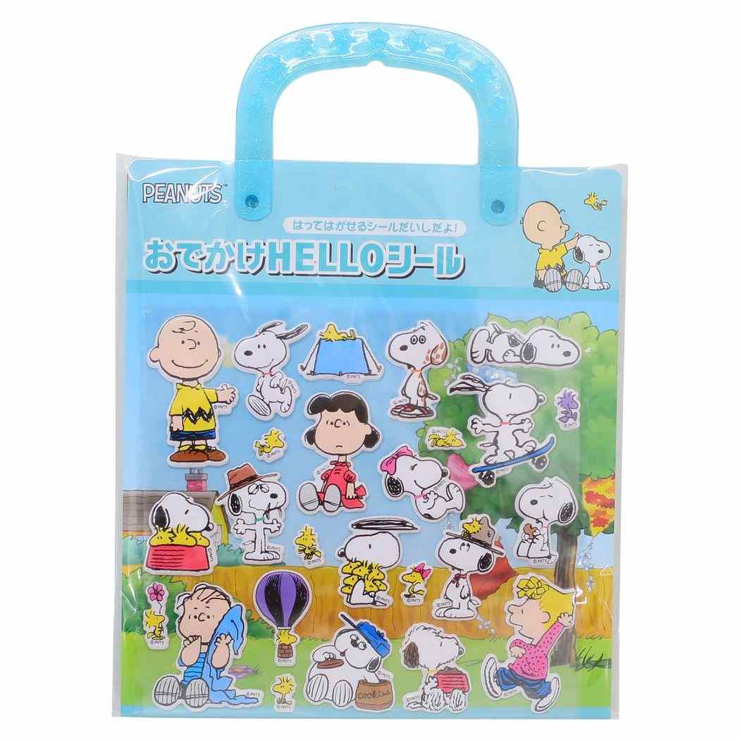 スヌーピ グッズ ジオラマステッカー キャラクター おでかけHELLOシール