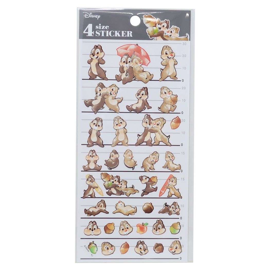 チップ&デール キャラクター シールシート 4サイズステッカー 4SIZE STICKER ディズニー
