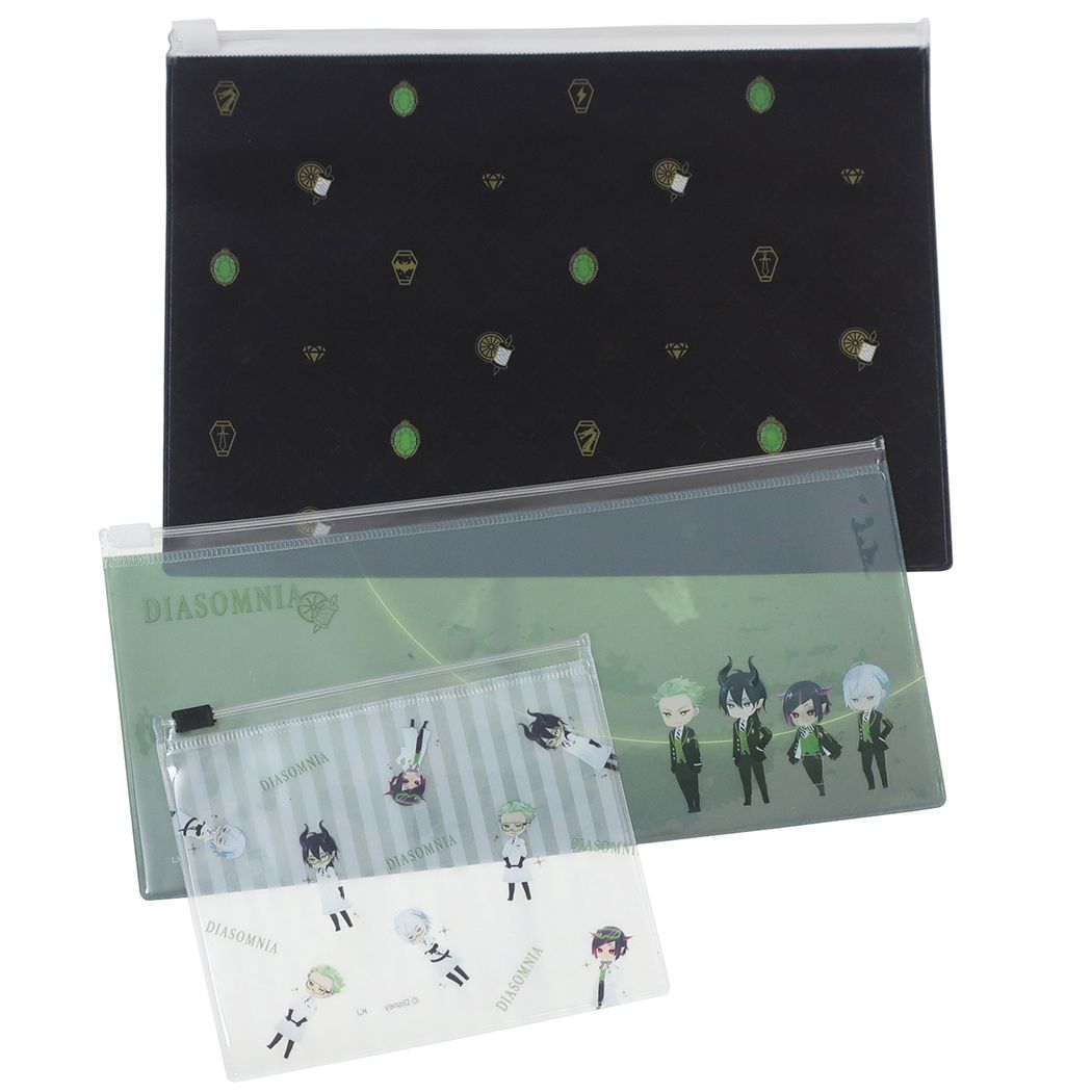 ビニールポーチ ツイステ グッズ スライダージッパーケース 大 中 小 3枚セット ツイステッドワンダーランド ディアソムニア寮 プレゼント