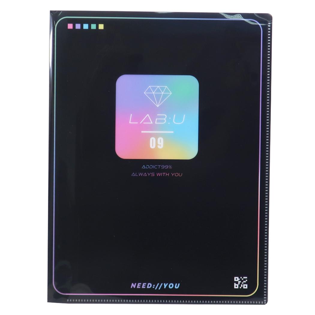 ポケットファイル ガーリーステショ NIJI COLOR 10ポケット A4 クリアファイル LAB U カミオジャパン プレゼン