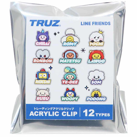 TRUZ 商品 クリップ LINE FRIENDS キャラクター トレーディングアクリルクリップ全12種 プレゼント 男の子 女の子