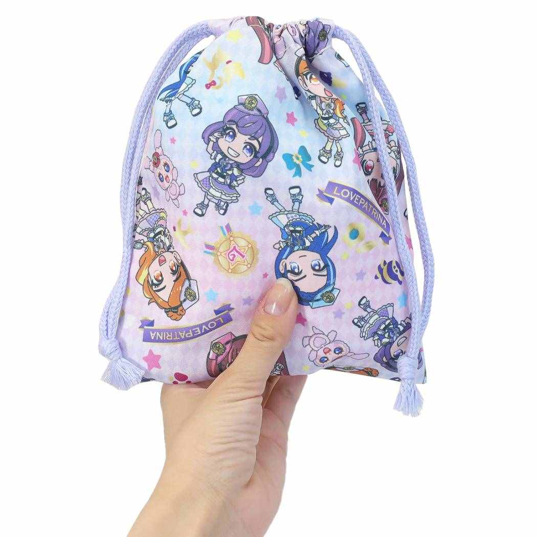 ラブパトリーナ グッズ 巾着袋 キャラクター きんちゃくポーチ S ピンク プレゼント 男の子 女の子 ギフト