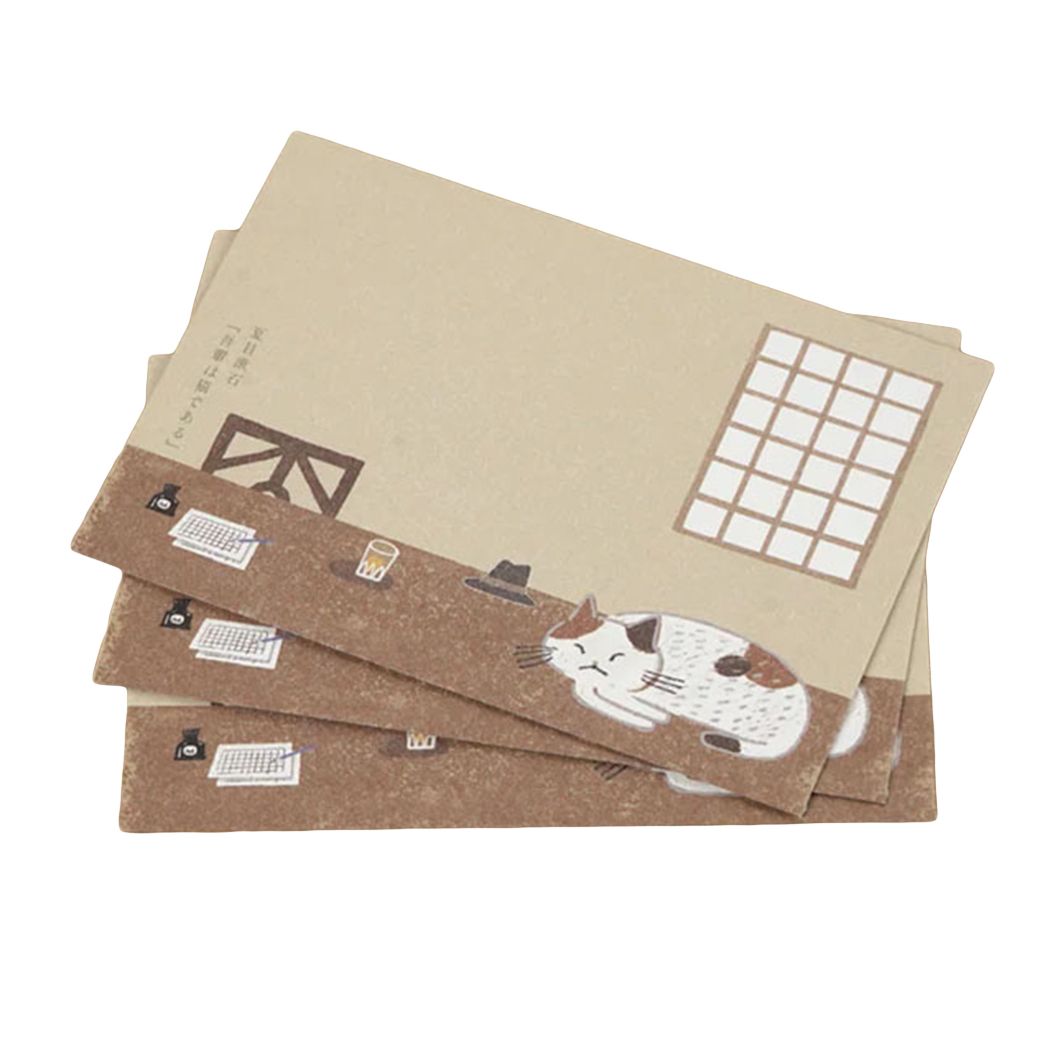 封筒 レター封筒 文学を歩く 吾輩は猫である 夏目漱石