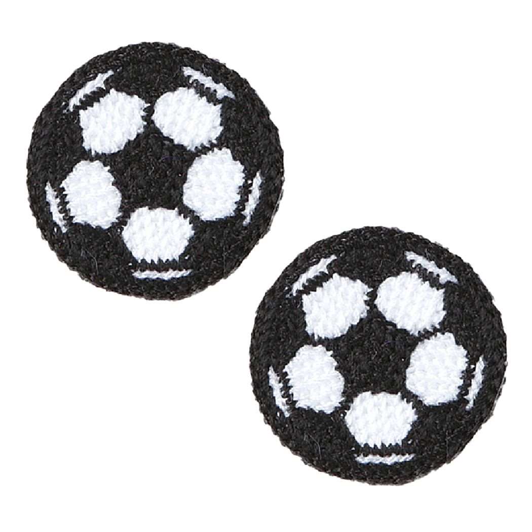 ワッペン ニットミニワッペン 2枚セット サッカーボール 新入学 お気に入りシリーズ 清原