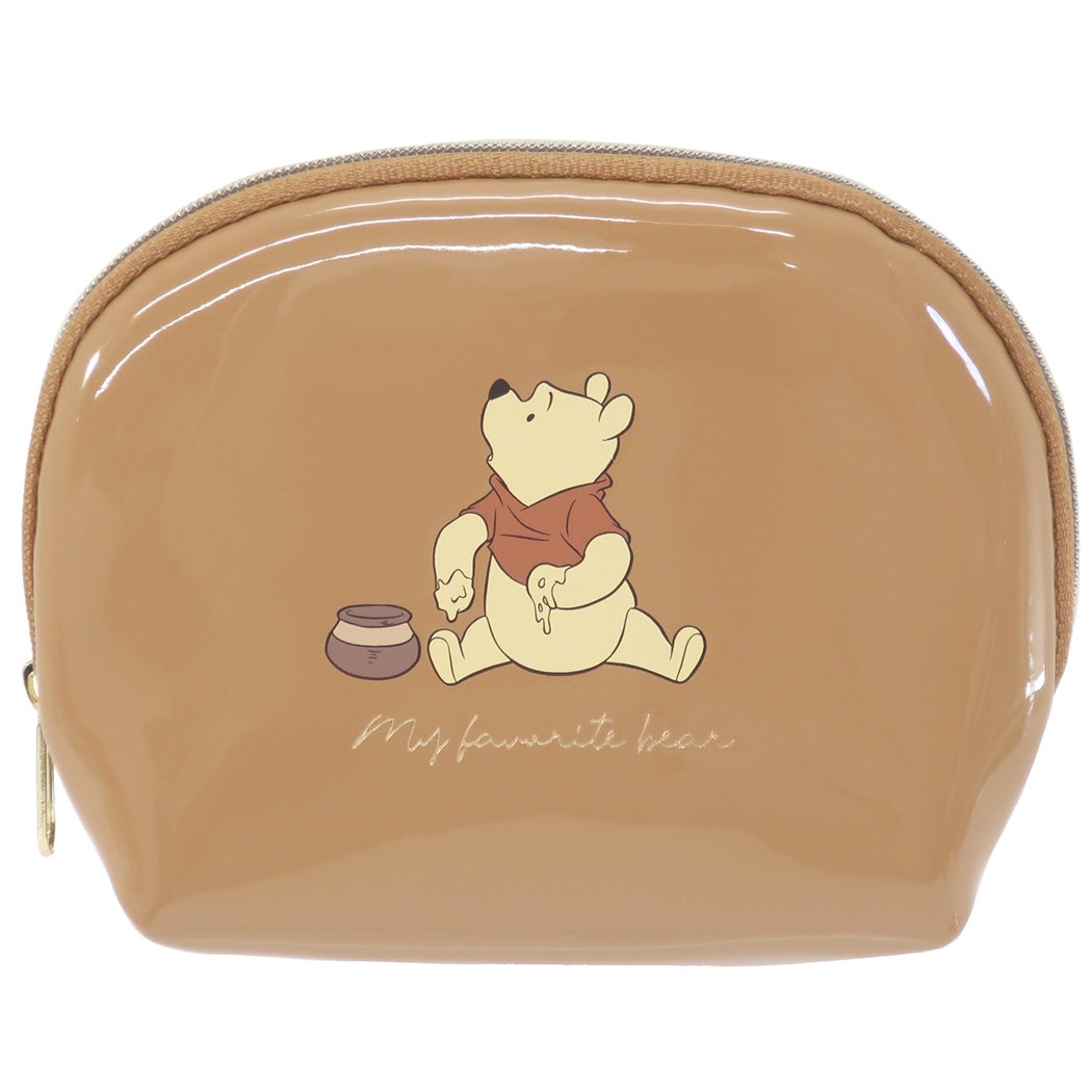 ミニポーチ くまのプーさん ポケットティッシュケース エナメルシリーズ ベージュ ディズニー マリモクラフト プレゼント 男の子 女の