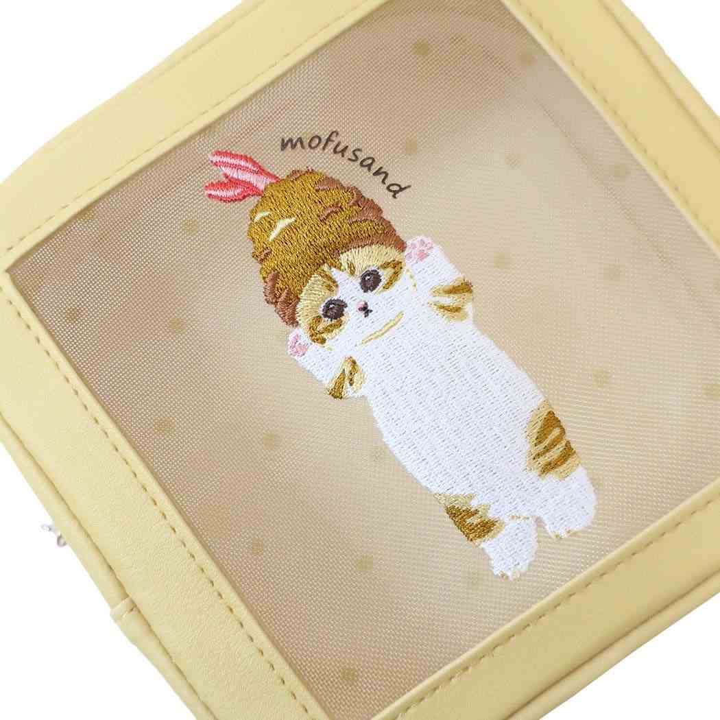 モフサンド コスメポーチ ボックスポーチ えびにゃん メッシュシリーズ mofusand マリモクラフト