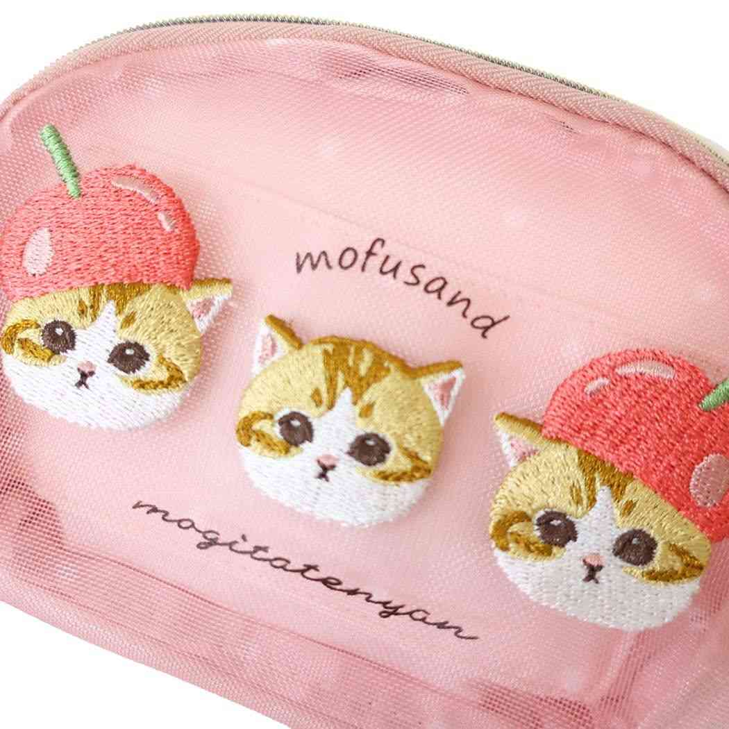 モフサンド ミニポーチ ティッシュポーチ もぎたてにゃん メッシュシリーズ mofusand