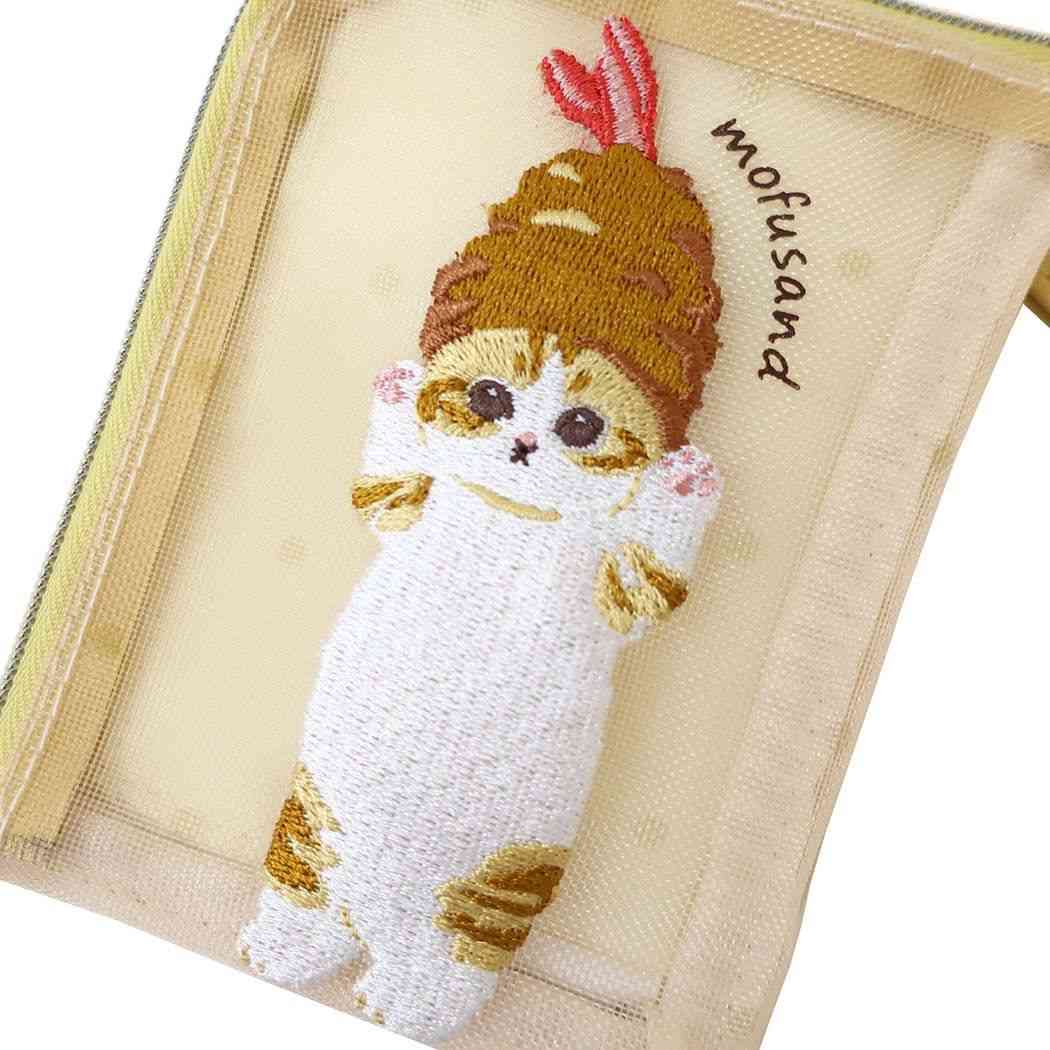 モフサンド mofusand キャラクター 小銭入れ&定期入れ リール付きデイリーポーチ えびにゃん メッシュシリーズ