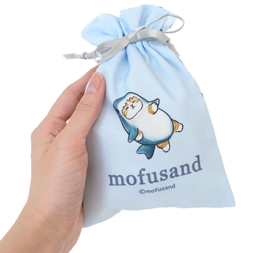 モフサンド 巾着袋 アクセサリーケース収納巾着 さめ mofusand