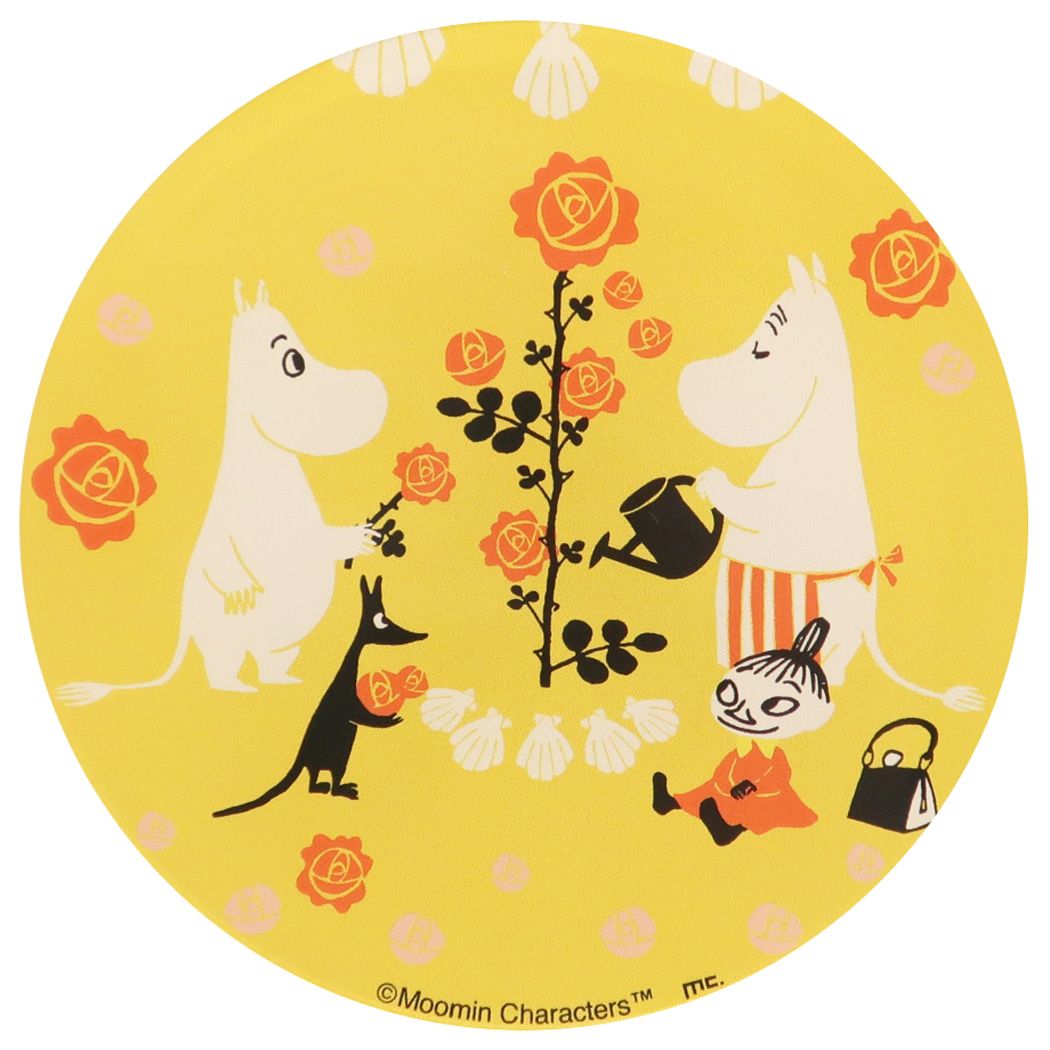 ムーミン コップ敷き アクリルコースター MOOMINMAMA'S ROSE 総柄 GR 北欧 マリモクラフト プレゼント 男の子 女
