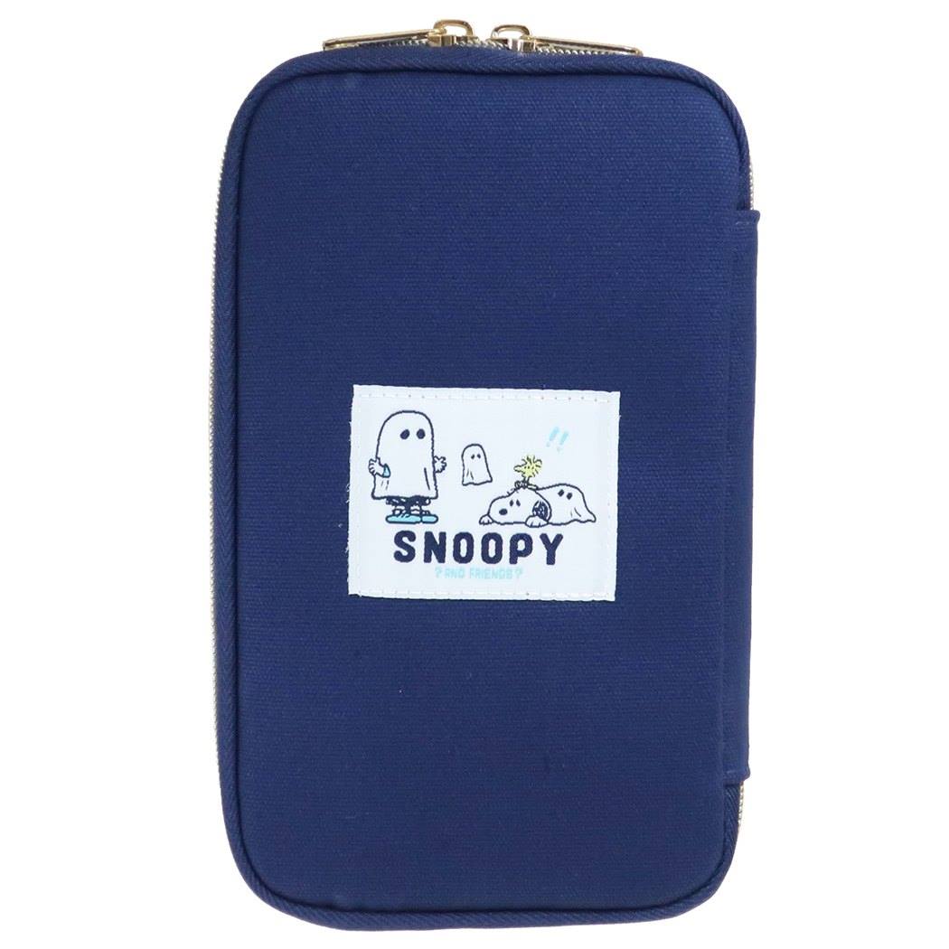ガジェットポーチ スヌーピー マルチモバイルポーチ おばけ ネイビー ピーナッツ マリモクラフト プレゼント 男の子 女の子 ギフト