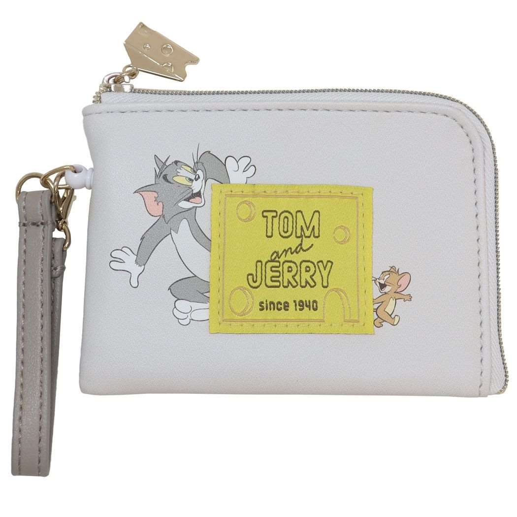 トムとジェリー ワーナーブラザース キャラクター 定期入れ リール付きデイリーポーチ ひょっこりワッペンシリーズ GY