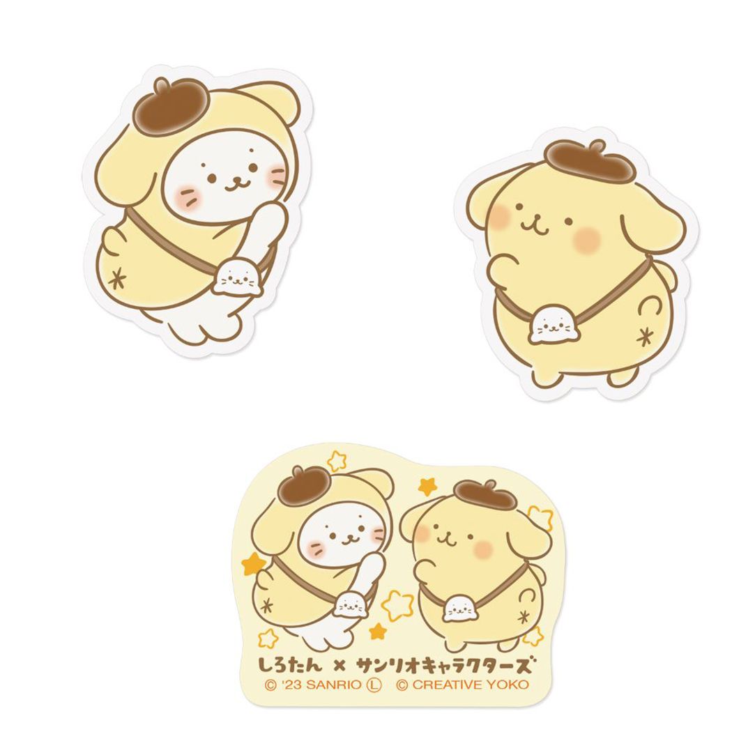 ポムポムプリン ステッカーセット ステッカーキャラクター しろたん×サンリオキャラクターズ サンリオ キャラクター