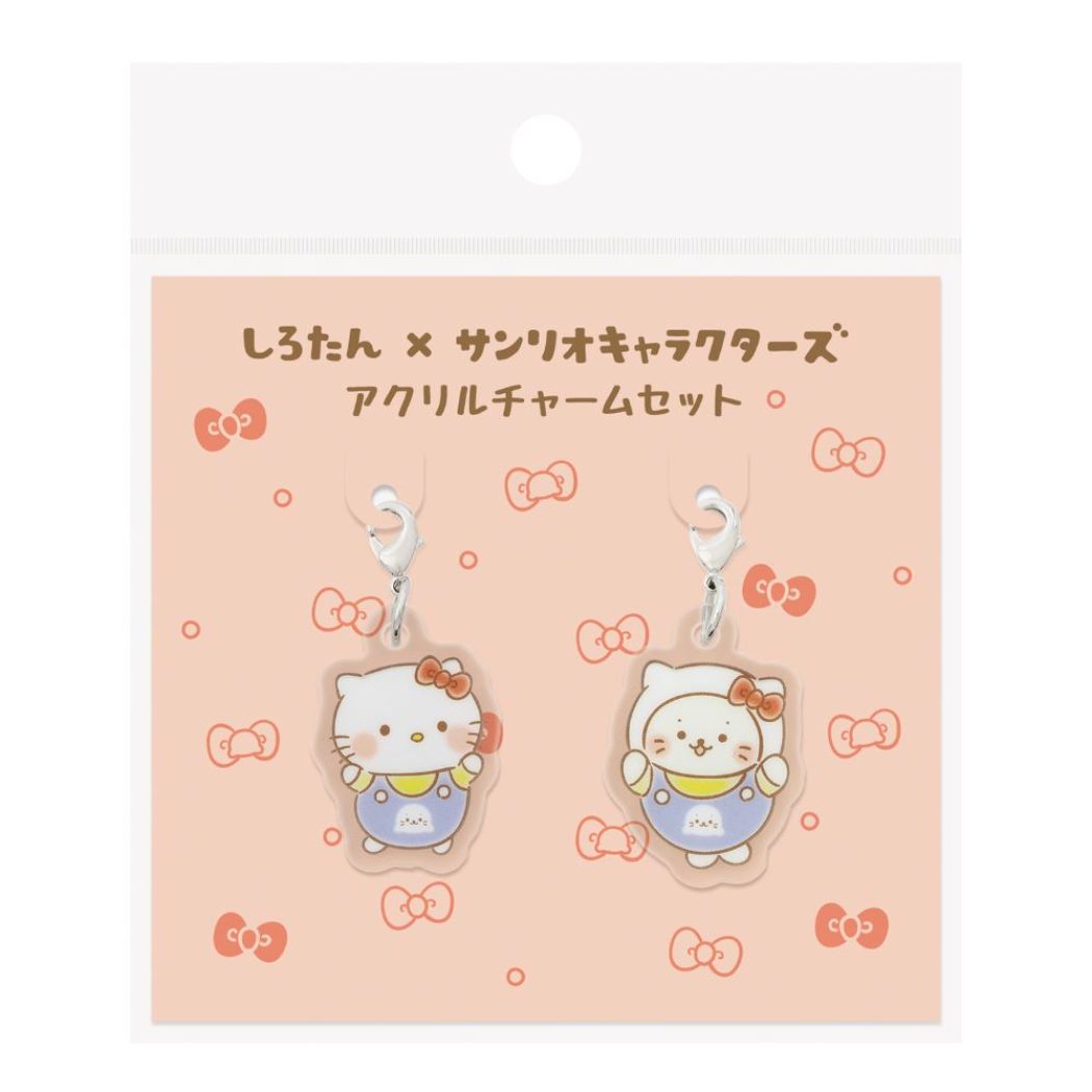 ハローキティ キャラクター キーホルダー アクリルチャームセット しろたん×サンリオキャラクターズB