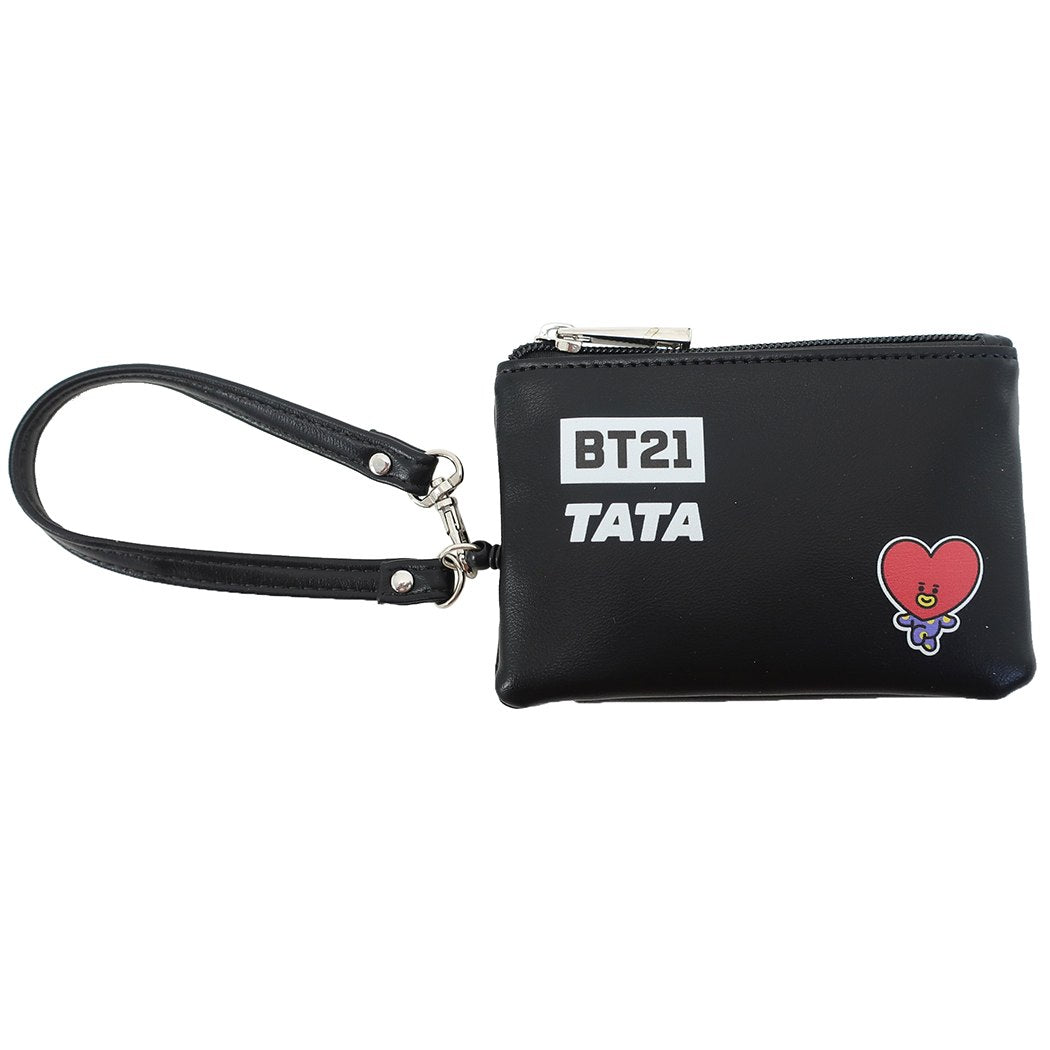 定期入れ & 小銭入れ BT21 パスケース付き コインケース LINE FRIENDS TATA ICカードケース キャラクター プレゼン