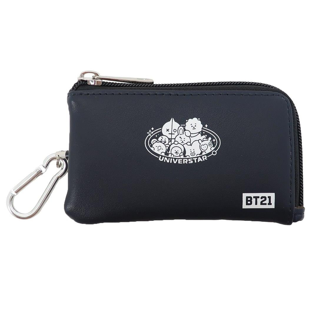 BT21 LINE FRIENDS キャラクター カード & キーケース カードポケット付き リール キーケース NV プレゼント 男