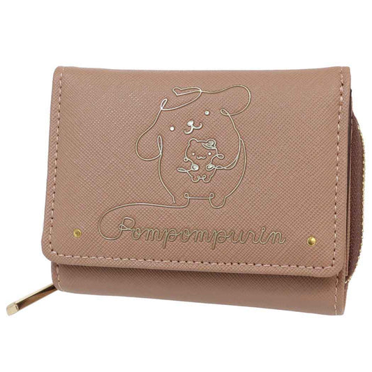 ポムポムプリン 三つ折りコンパクト財布 サンリオ ミニウォレット キャラクター プレゼント 男の子 女の子 ギフト