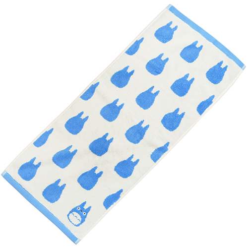 となりのトトロ ジャガードロングタオル フェイスタオル 中トトロシルエット ジブリ 丸眞 33×80cm ポルトガル製 プレゼント 男