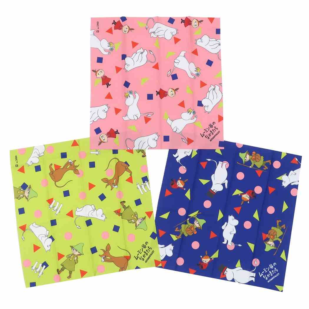 ムーミン キャラクター ハンカチ ハンカチーフ 3枚セット グッドデイズ 北欧 プレゼント 男の子 女の子 ギフト