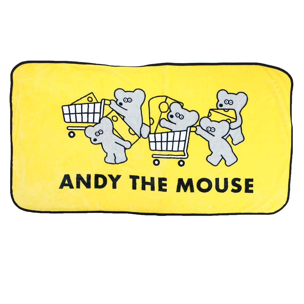 ねずみのANDY マイヤーロングブランケット アンディ ひざ掛け毛布 キャラクター
