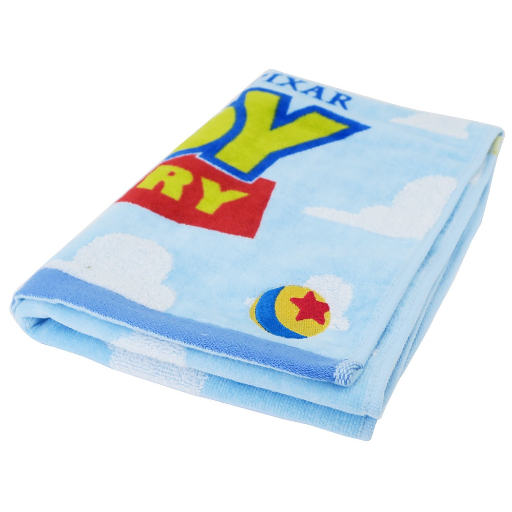 トイストーリー ディズニー グッズ フェイスタオル ロングタオル ロゴ&ピクサーボール 丸眞 プレゼント 男の子 女の子 ギフト