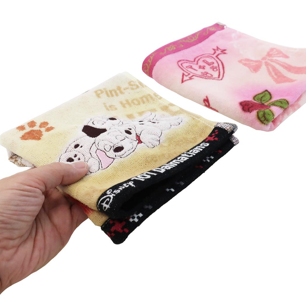 101匹わんちゃん キャラクター ハンドタオル 抗菌防臭 シャーリング 刺繍 ウォッシュタオル ウォータードッグズ ディズニー グッズ プレ