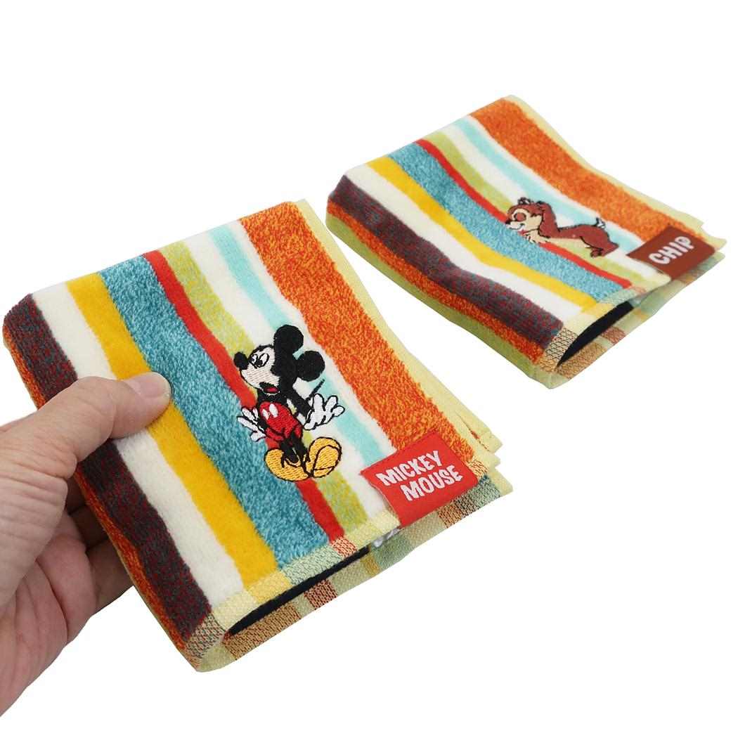 ミニタオル チップ&デール 抗菌防臭 ハンカチタオル ディズニー ストレッチチップ プレゼント キャラクター 男の子 女の子 ギフト