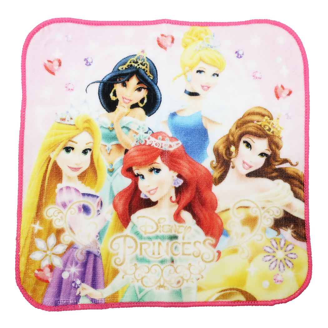 プリンセス グッズ ミニタオル はんかち タオル ピンクジュエリー ディズニー キャラクター プレゼント 男の子 女の子 ギフト