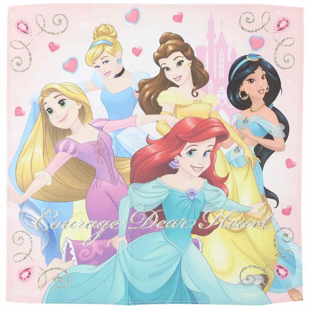 ディズニープリンセス グッズ ハンカチ ディズニー キャラクター ハンカチーフ プレゼント 男の子 女の子 ギフト