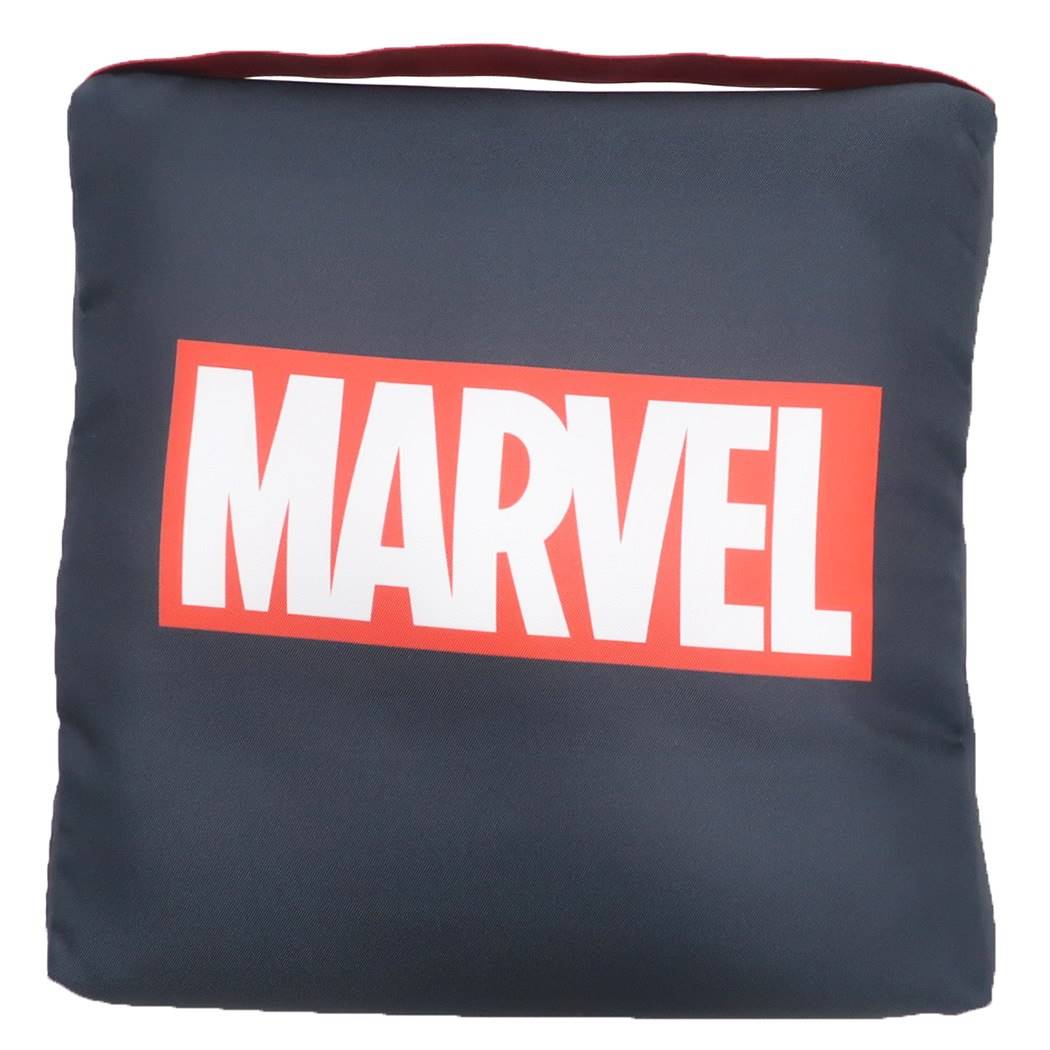 マーベル スクール クッション MARVEL 座布団 学校 キャラクター シンプルブラック 新入学 丸眞 プレゼント 男の子 女の子