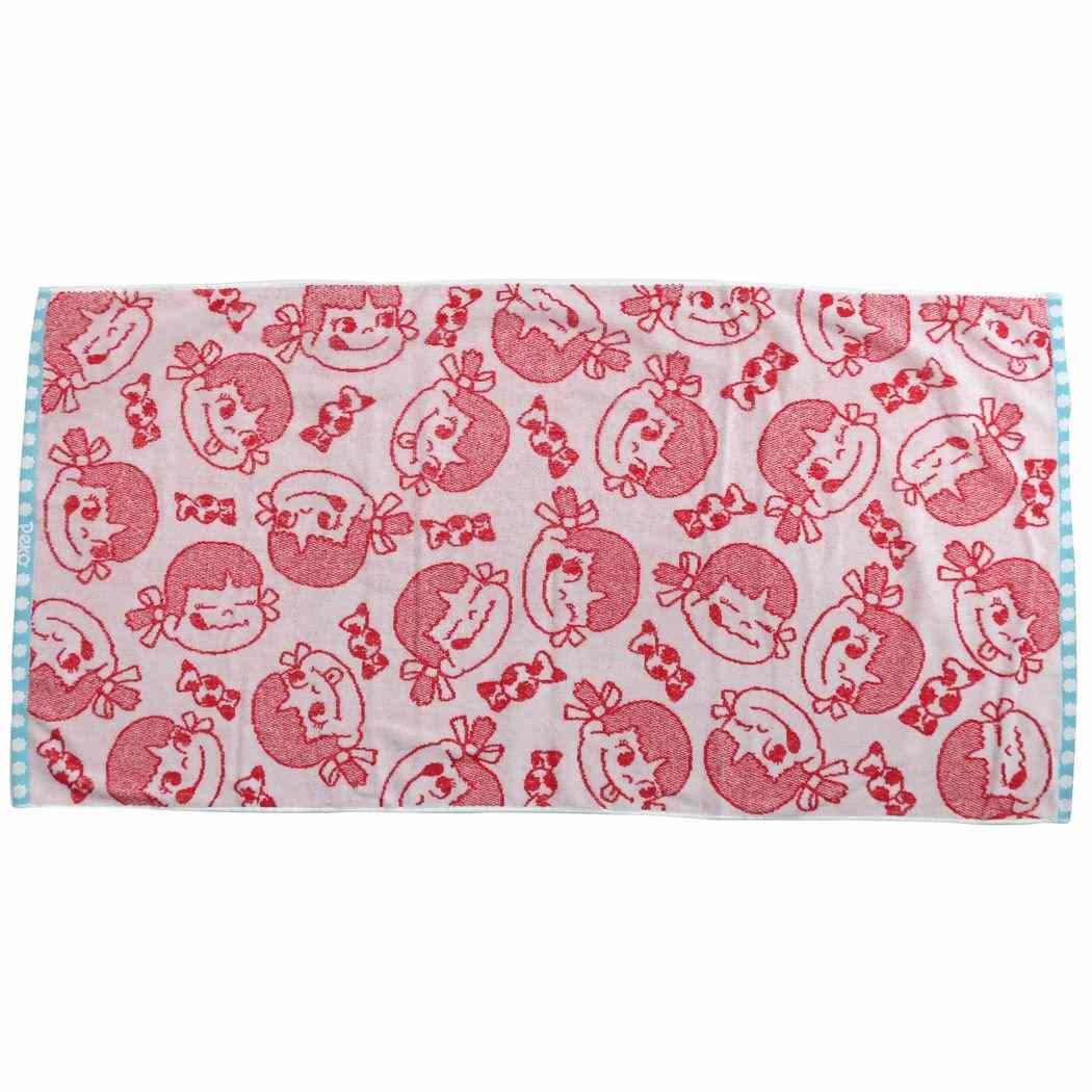 不二家のペコちゃん バスタオル ジャガード ビッグタオル エモーションペコ 丸眞 お風呂タオル 女の子 プレゼント 男の子 ギフト