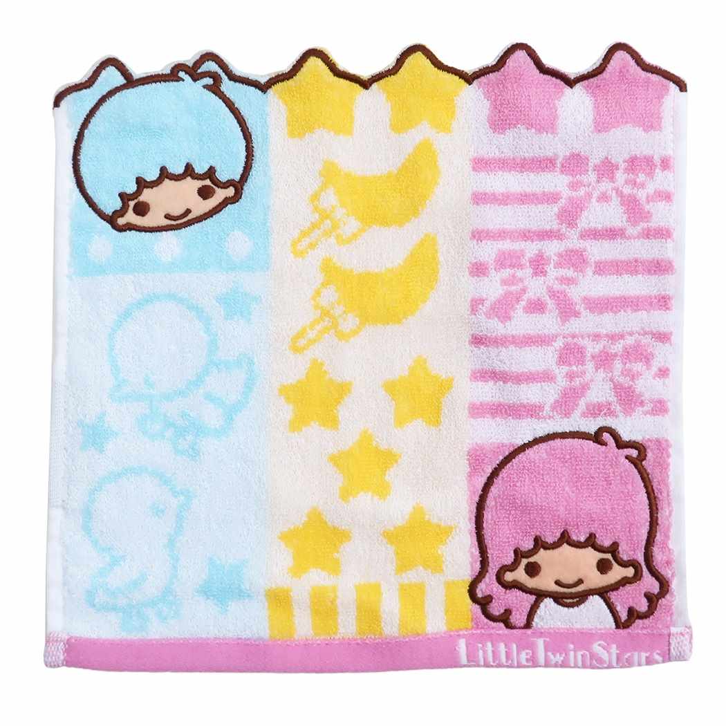 ジャガード ハンカチタオル リトルツインスターズ キキ&ララ ミニタオル サンリオ グッズ シャンブルキキララ キャラクター プレゼント